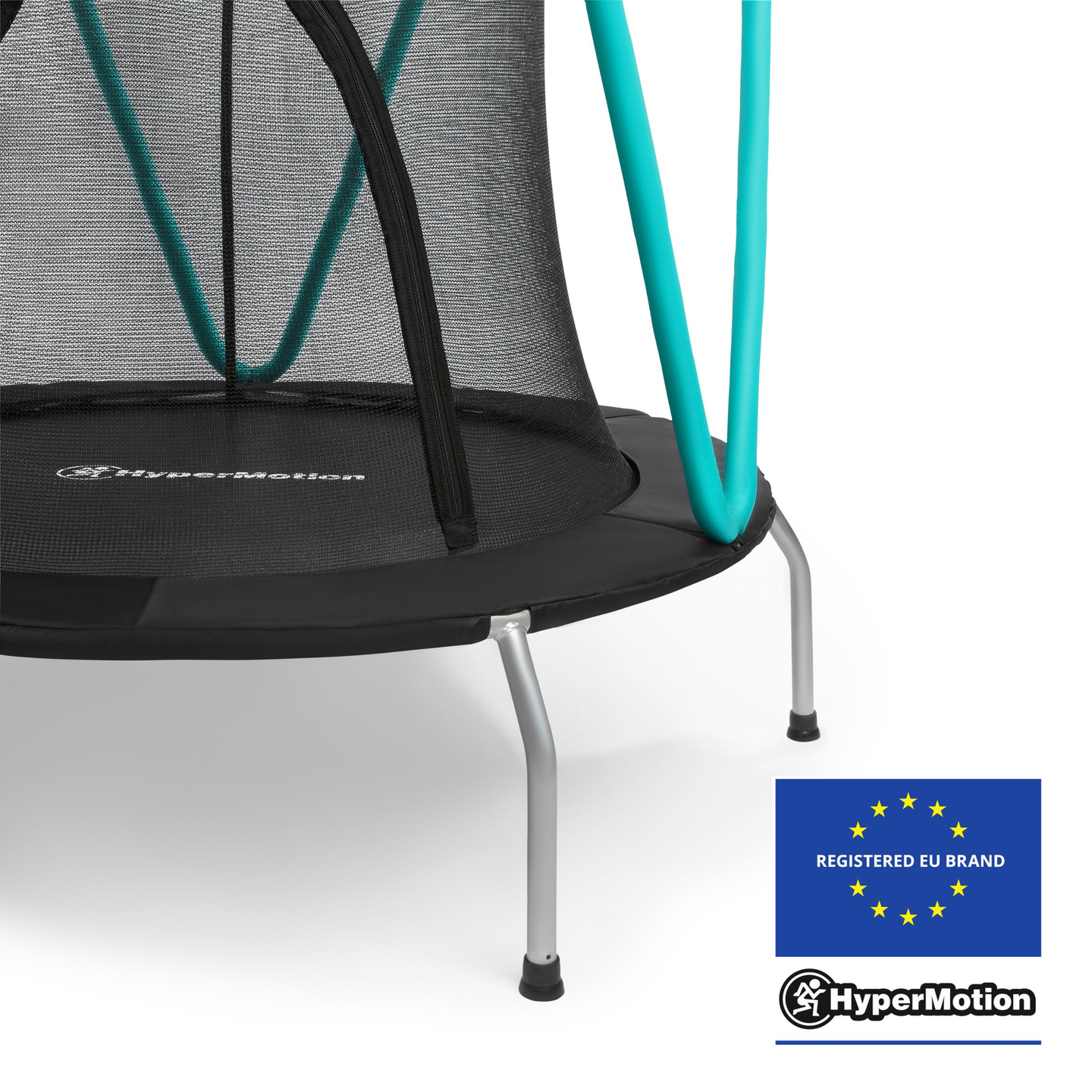 Trampoline menthe 137cm avec filet de protection - pour enfants de 3 à 8 ans - pour la maison et le jardin