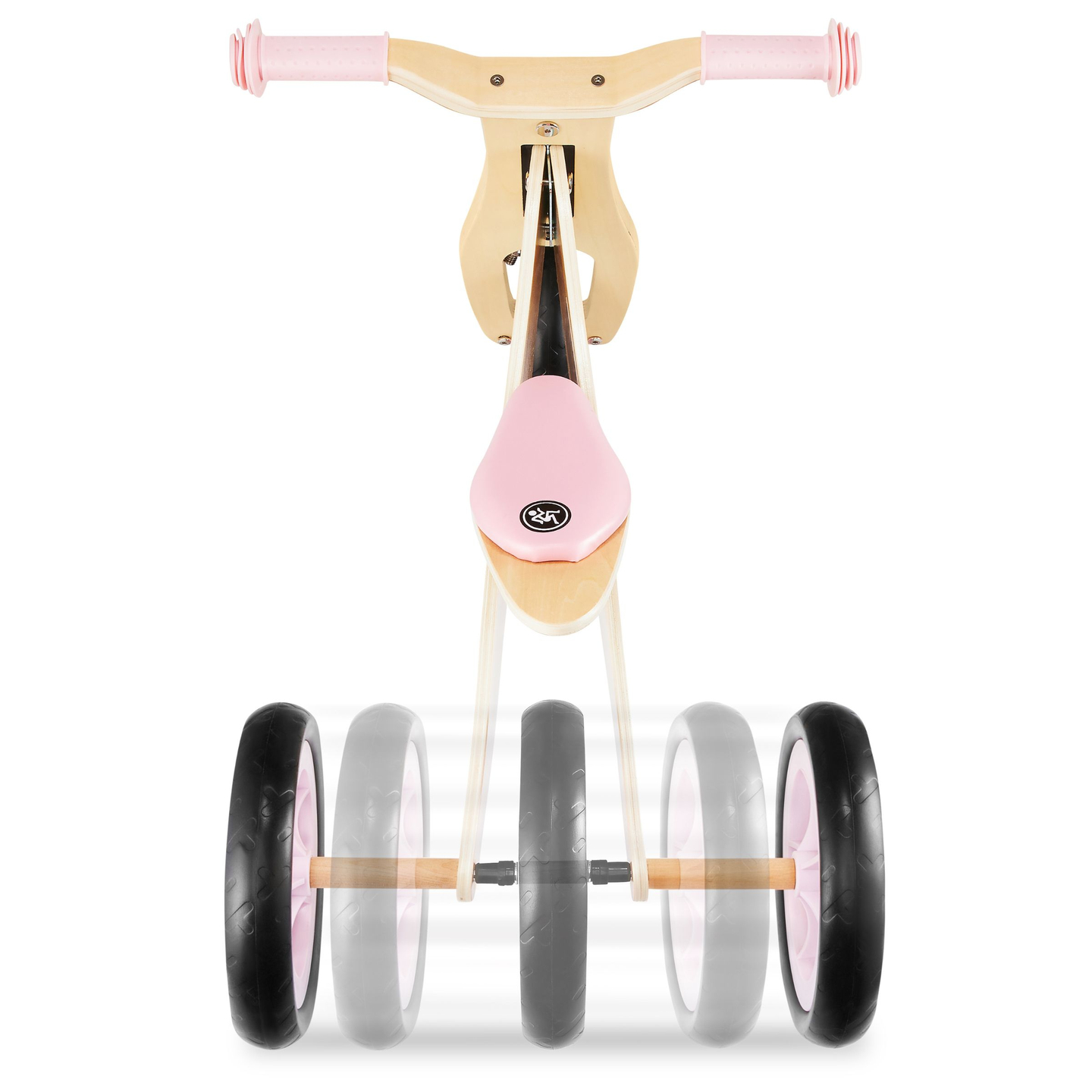 Tricycle et draisienne en bois 2en1 - HyperMotion PERCY - rose