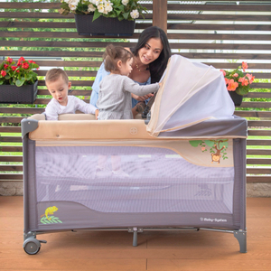 Lit parapluie 0 - 36 m avec table à langer + parc Moby-System HUXLEY
