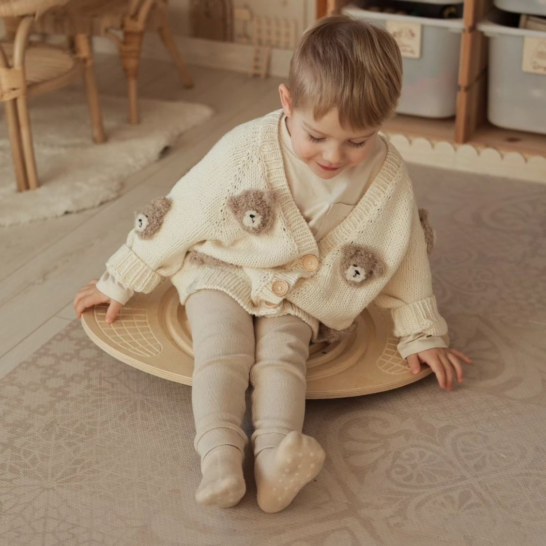 Planche d'équilibre en bois avec labyrinthe et balles - balance rocker