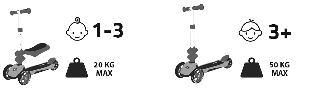 Tricycle d'équilibre HyperMotion 3in1 - bleu