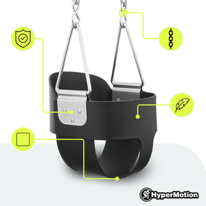 Balançoire à chaîne HyperMotion pour jeunes enfants avec dossier haut