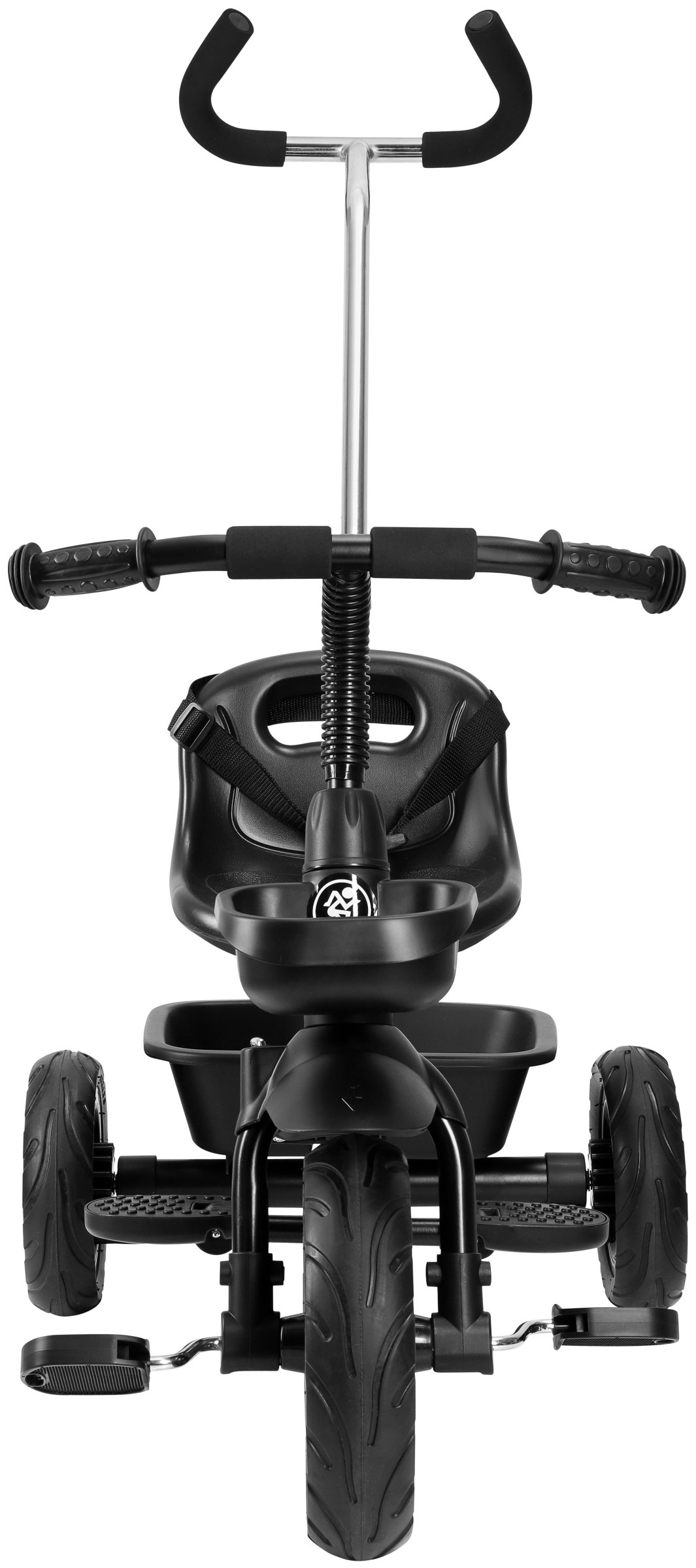 HyperMotion TOBI VECTOR tricycle - roues gonflables éternelles + barre de poussée. Couleur : noir.