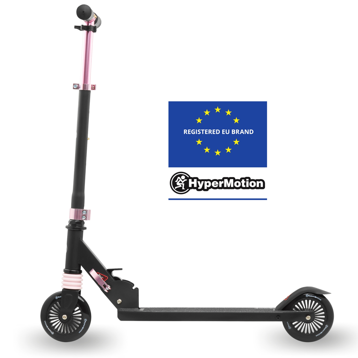 Scooter à deux roues avec amortisseur WALLY 4-9 ans à partir de HyperMotion noir-rose