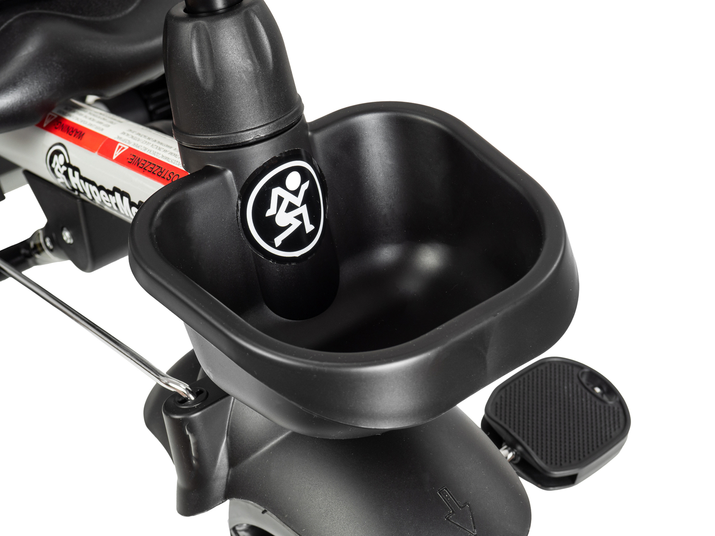 HyperMotion TOBI VECTOR tricycle - roues éternellement gonflables + barre de poussée. Couleur : gris clair.