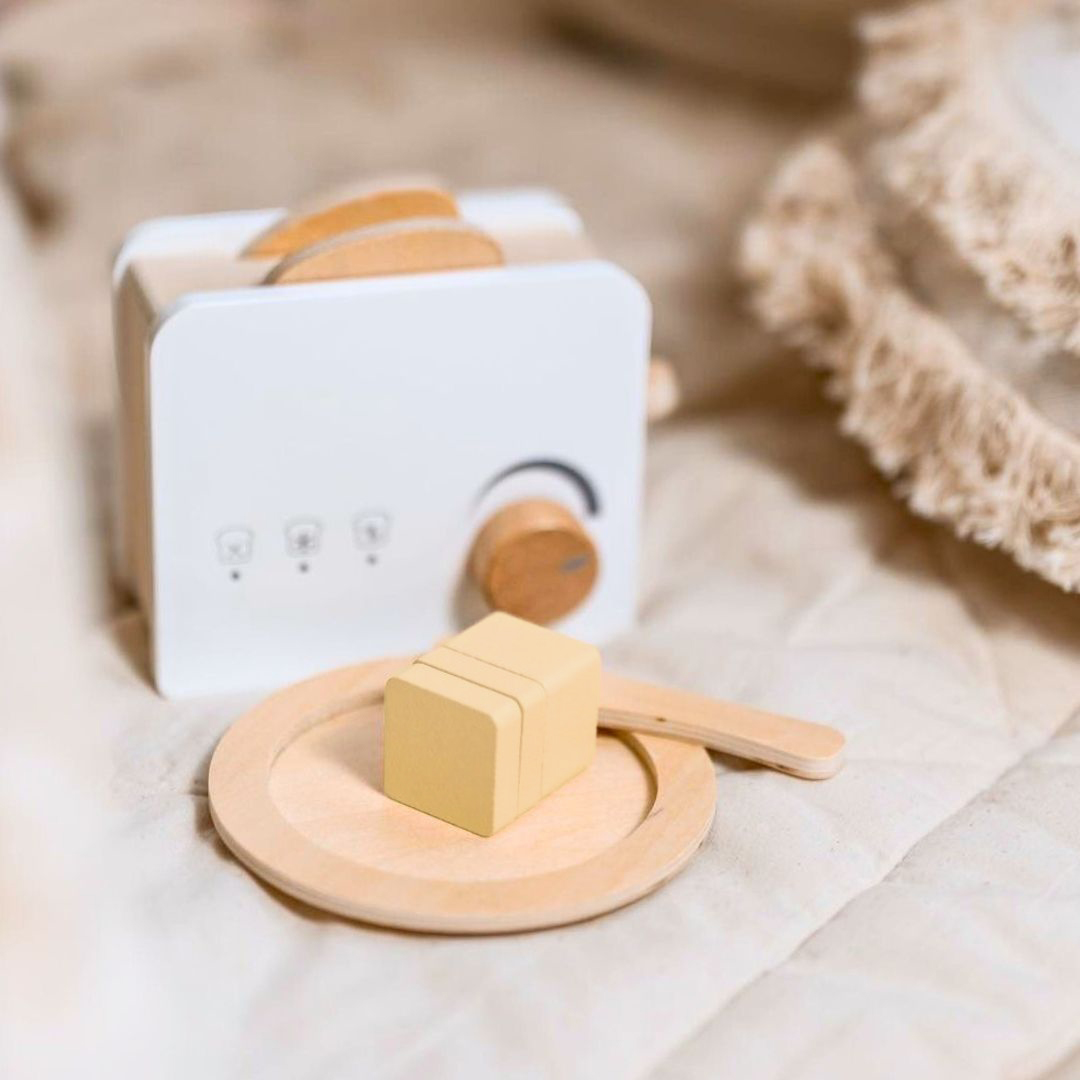 Grille-pain en bois avec accessoires