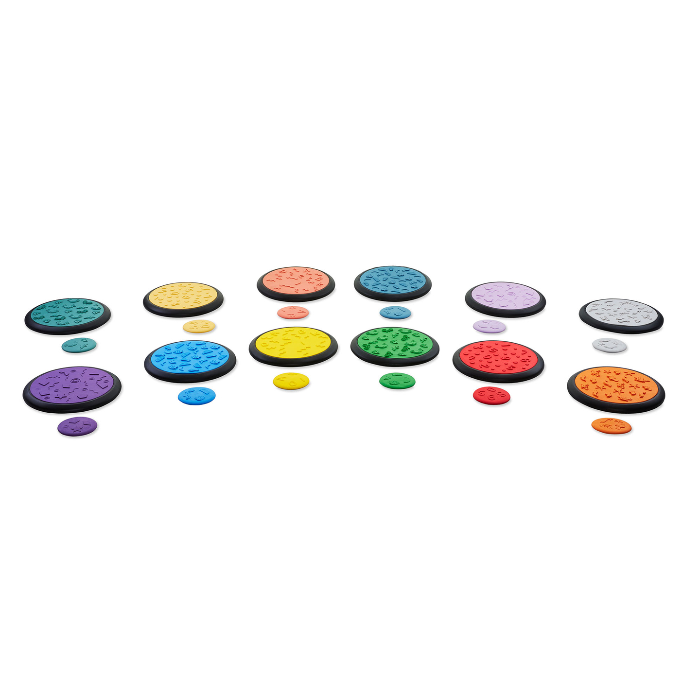 Disques sensoriels colorés pour enfants - 24 pièces