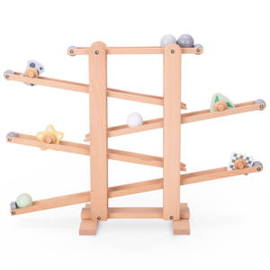 Grand cul-de-sac en bois - toboggan avec éléments tournants