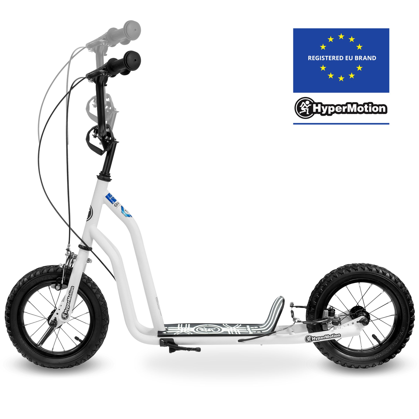 Scooter HyperMotion VIVA 12 (roues gonflables de 30 cm) - Blanc