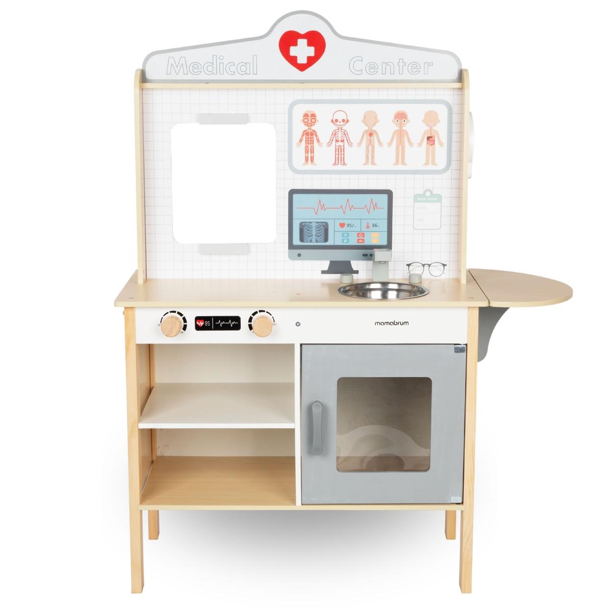 Cabinet médical en bois hôpital XXL - Set de médecin avec accessoires