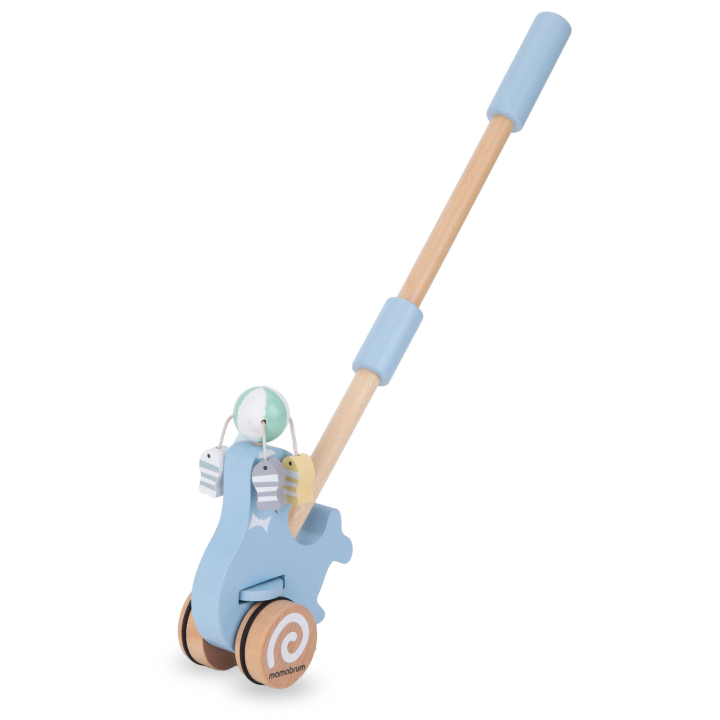 Sceau en bois avec bâton de poussée - pusher