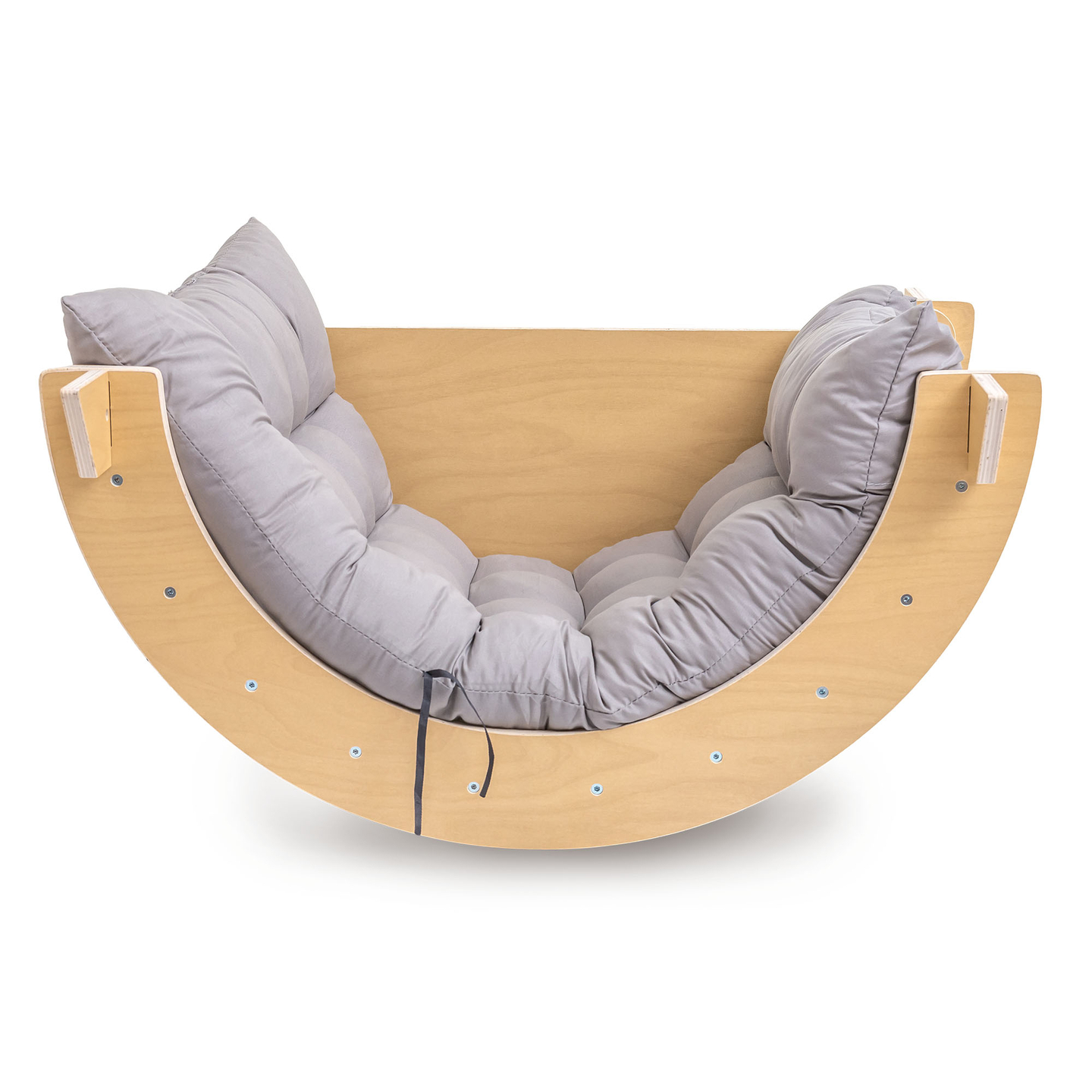 Aire de jeux intérieure en bois pour enfants - mur d'escalade, toboggan, arche d'escalade/bascule et triangle de Pikler