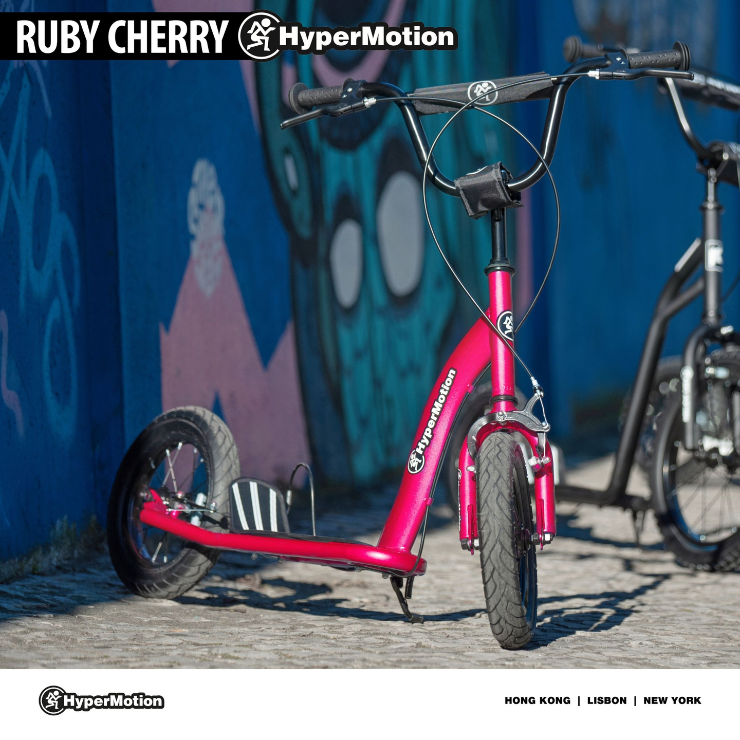 Scooter HyperMotion RUBY 12 (roues gonflables de 30 cm) - fuchsia/magenta