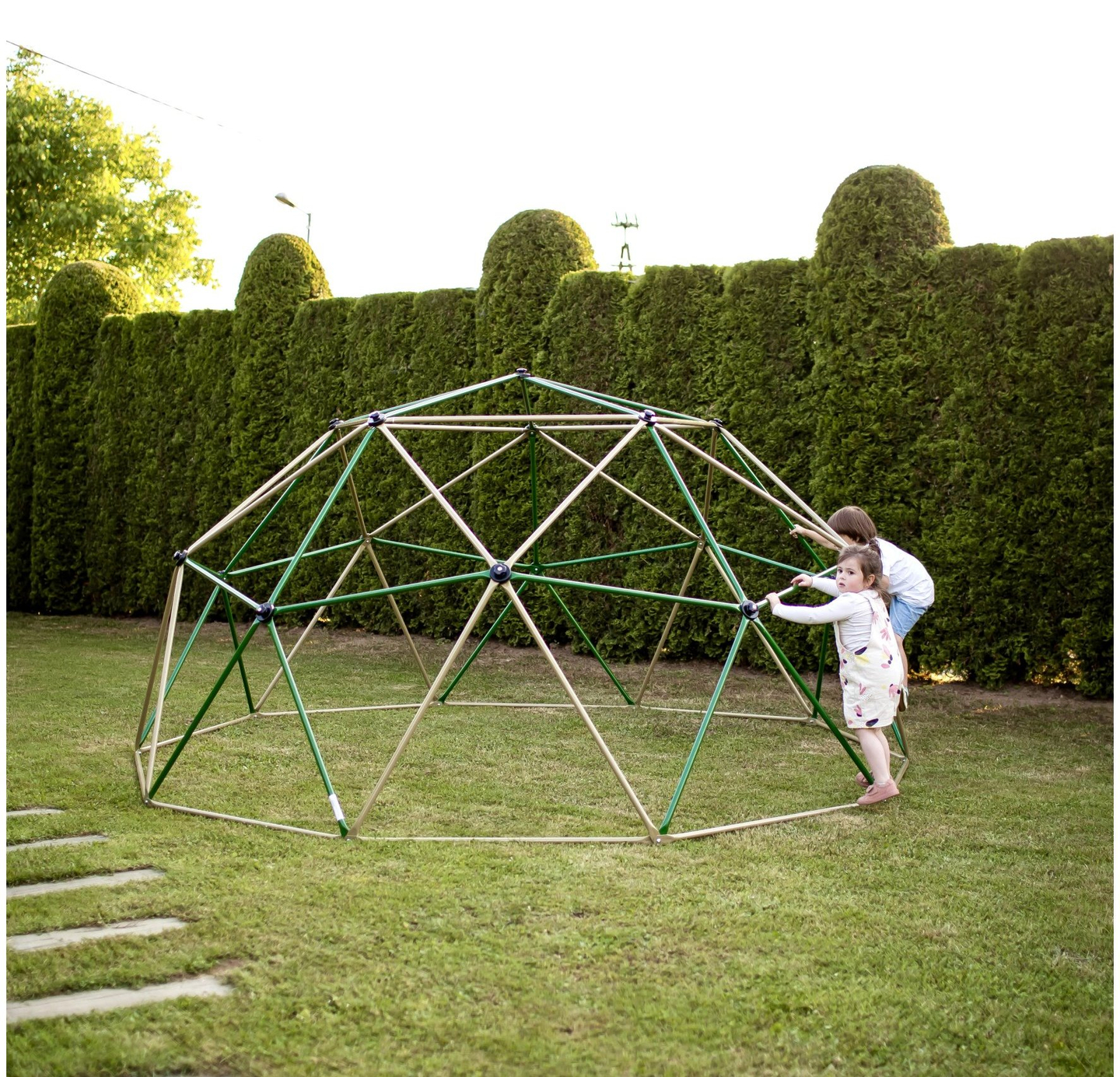 HyperMotion Dôme d'escalade pour enfants XXXL, géodome, aire de jeux, diamètre : 3,7 m