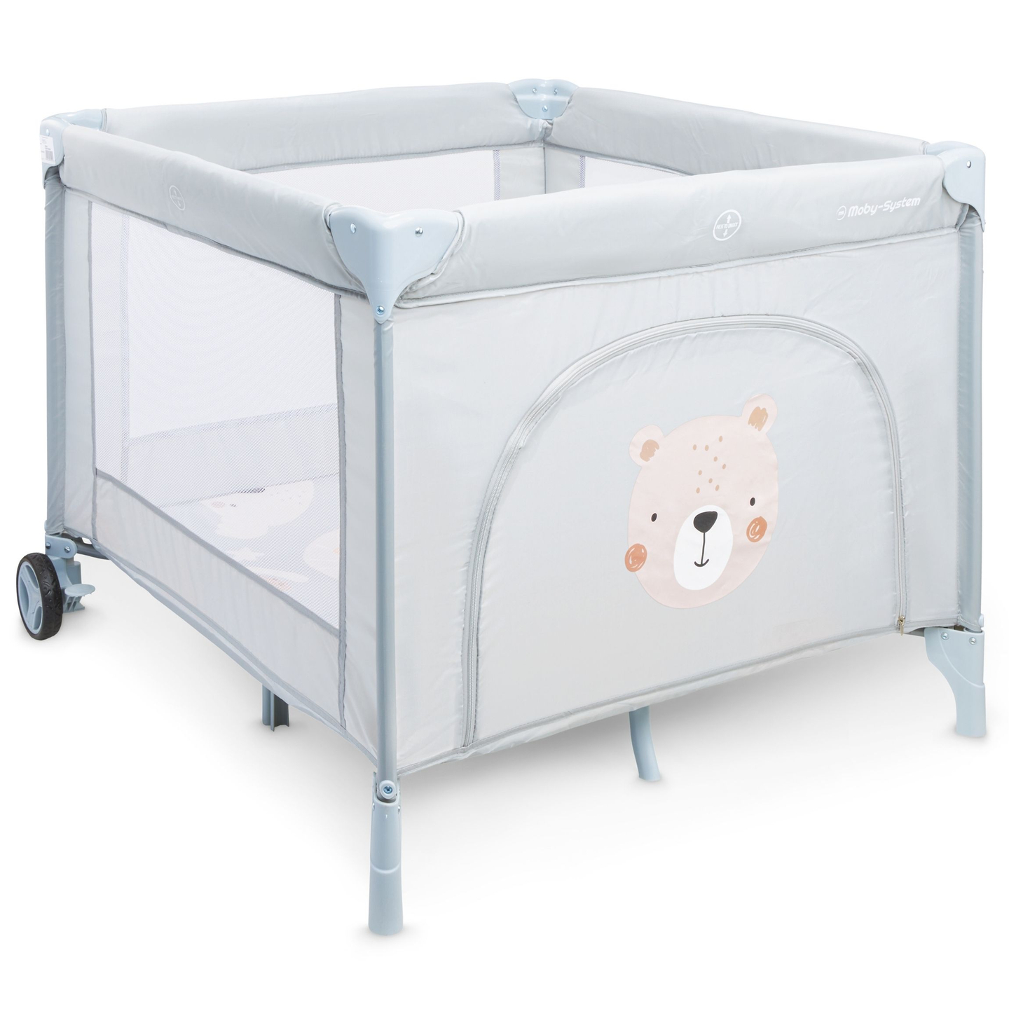 Parc pliant, lit de voyage pour bébé avec matelas et sac de transport - Teddy Bear