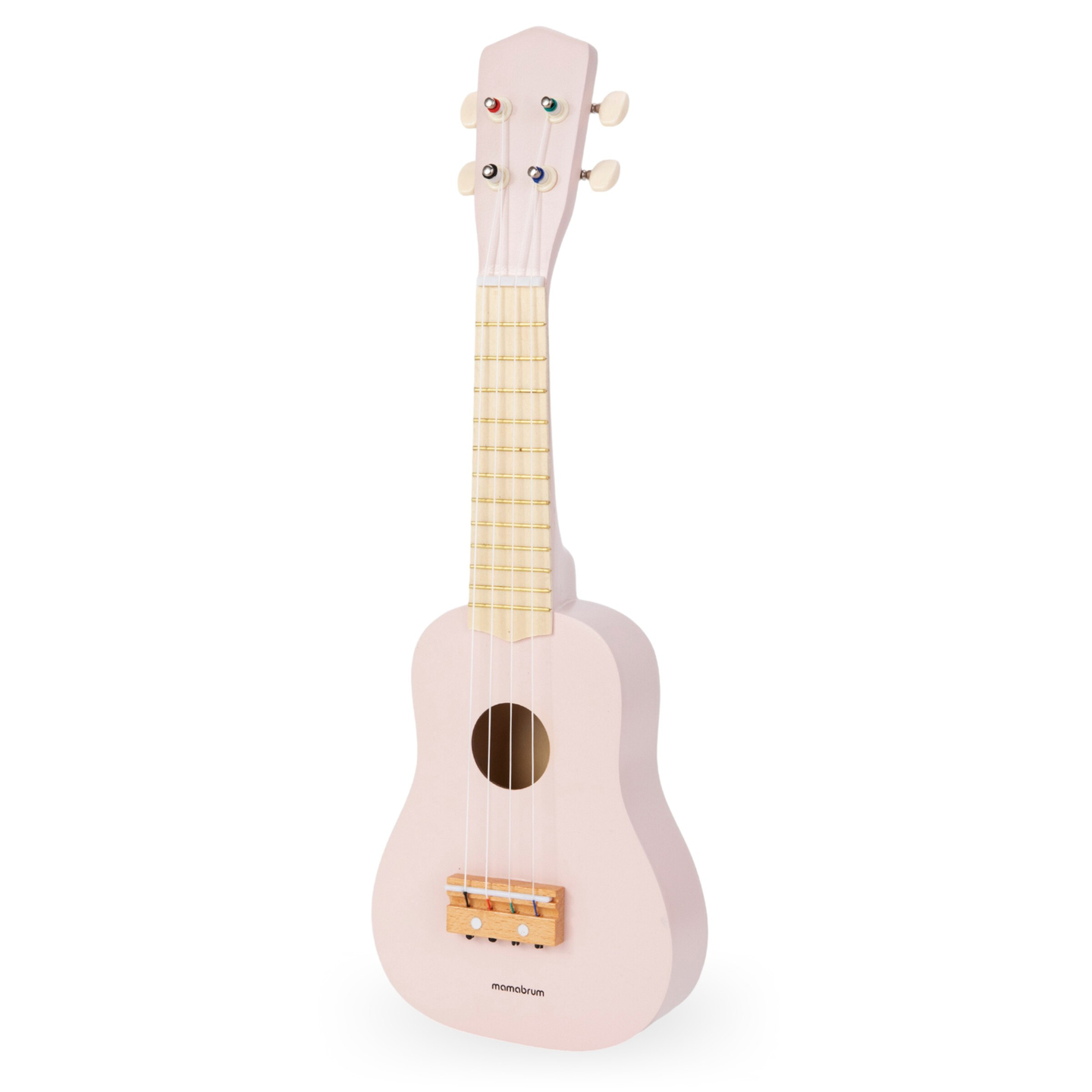Guitare en bois pour enfants - ukulélé - couleur rose