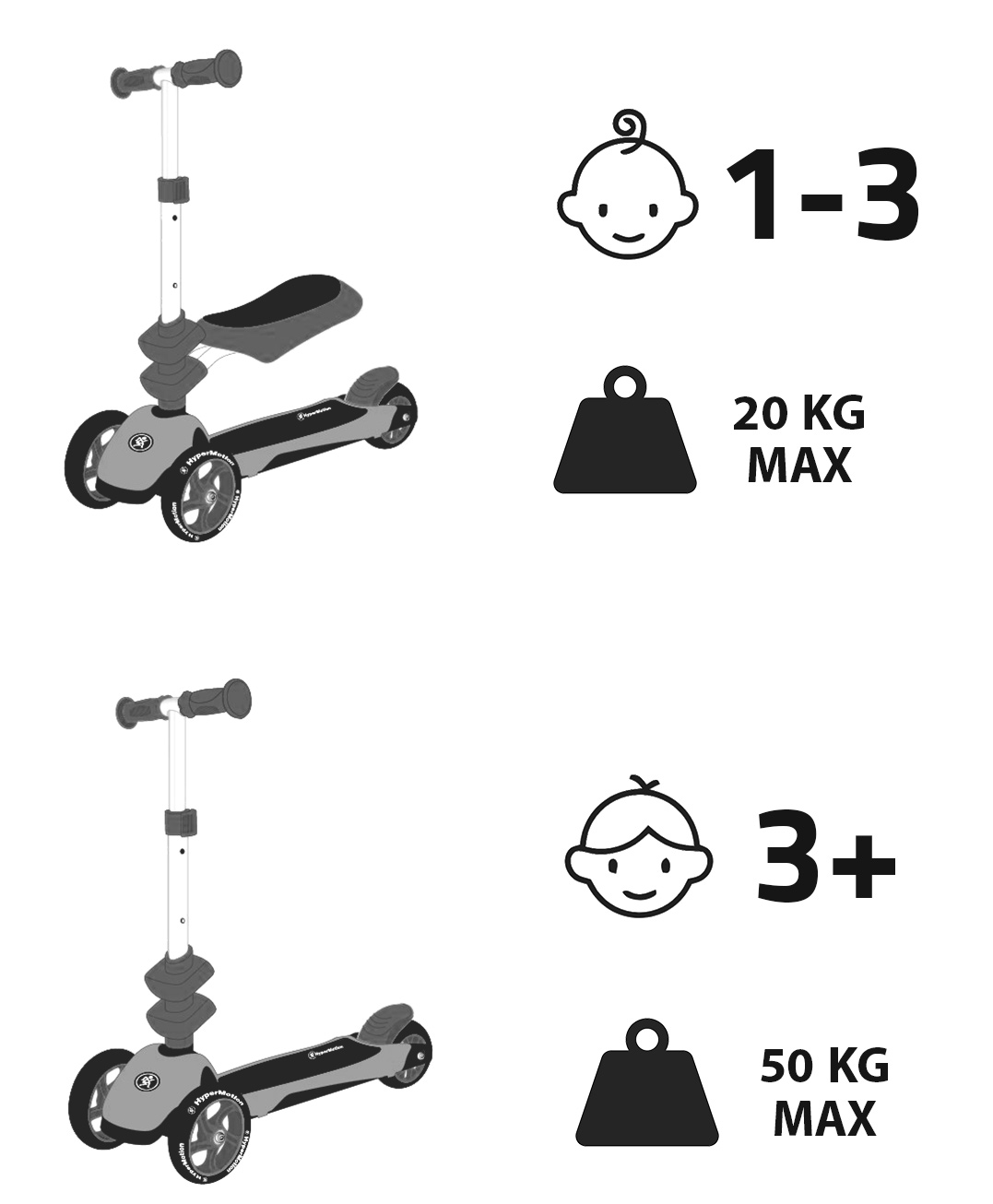 Tricycle d'équilibre HyperMotion 3in1 - bleu