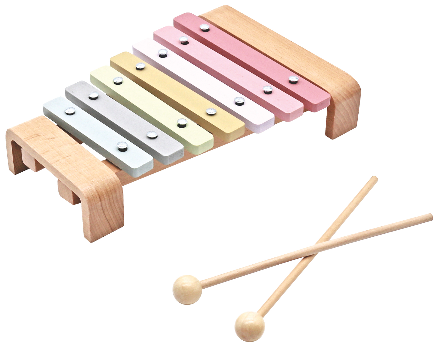 Cymbales en bois - xylophone pour enfants, couleurs de l'arc-en-ciel