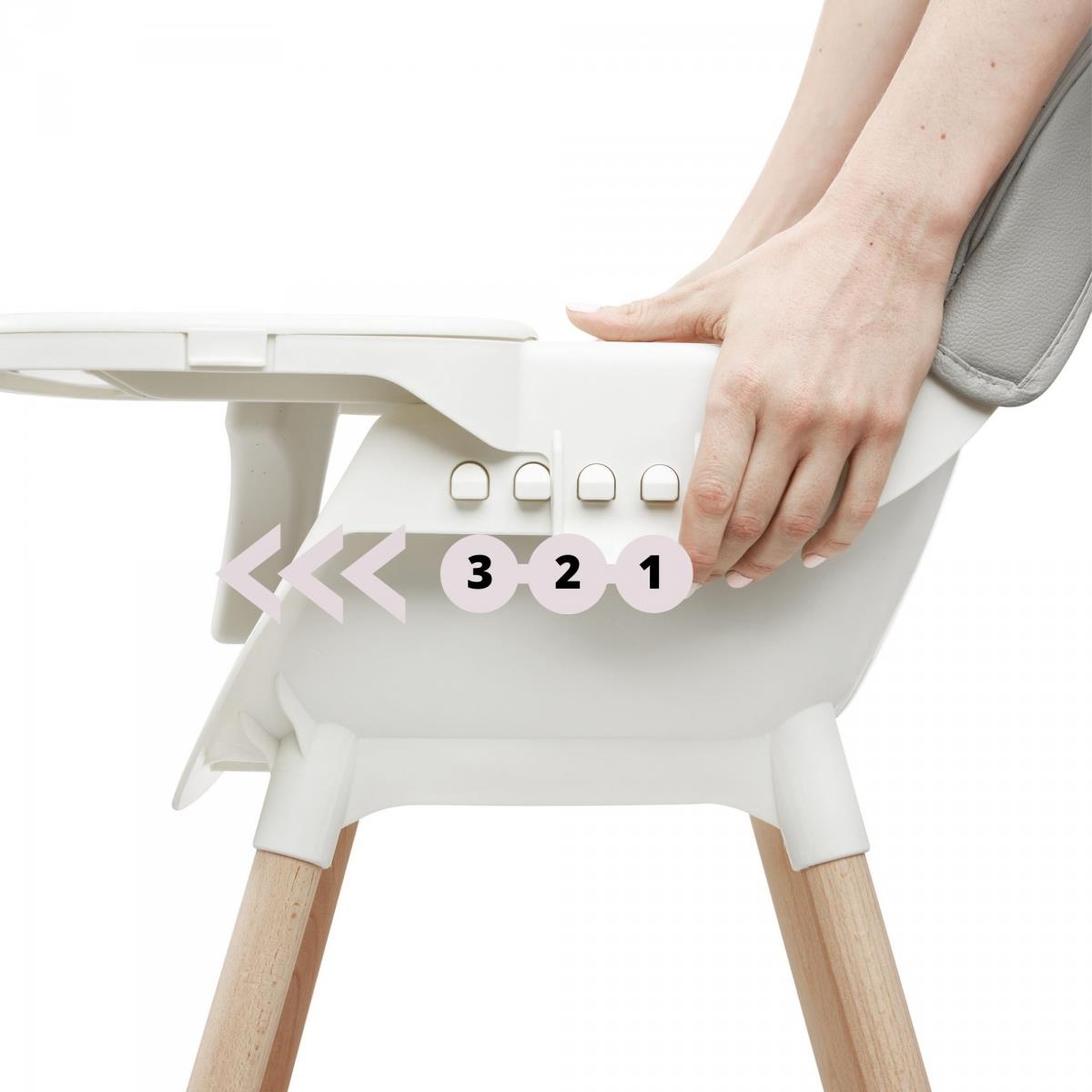 Chaise d'allaitement AMELIA 3en1 Moby-System, gris