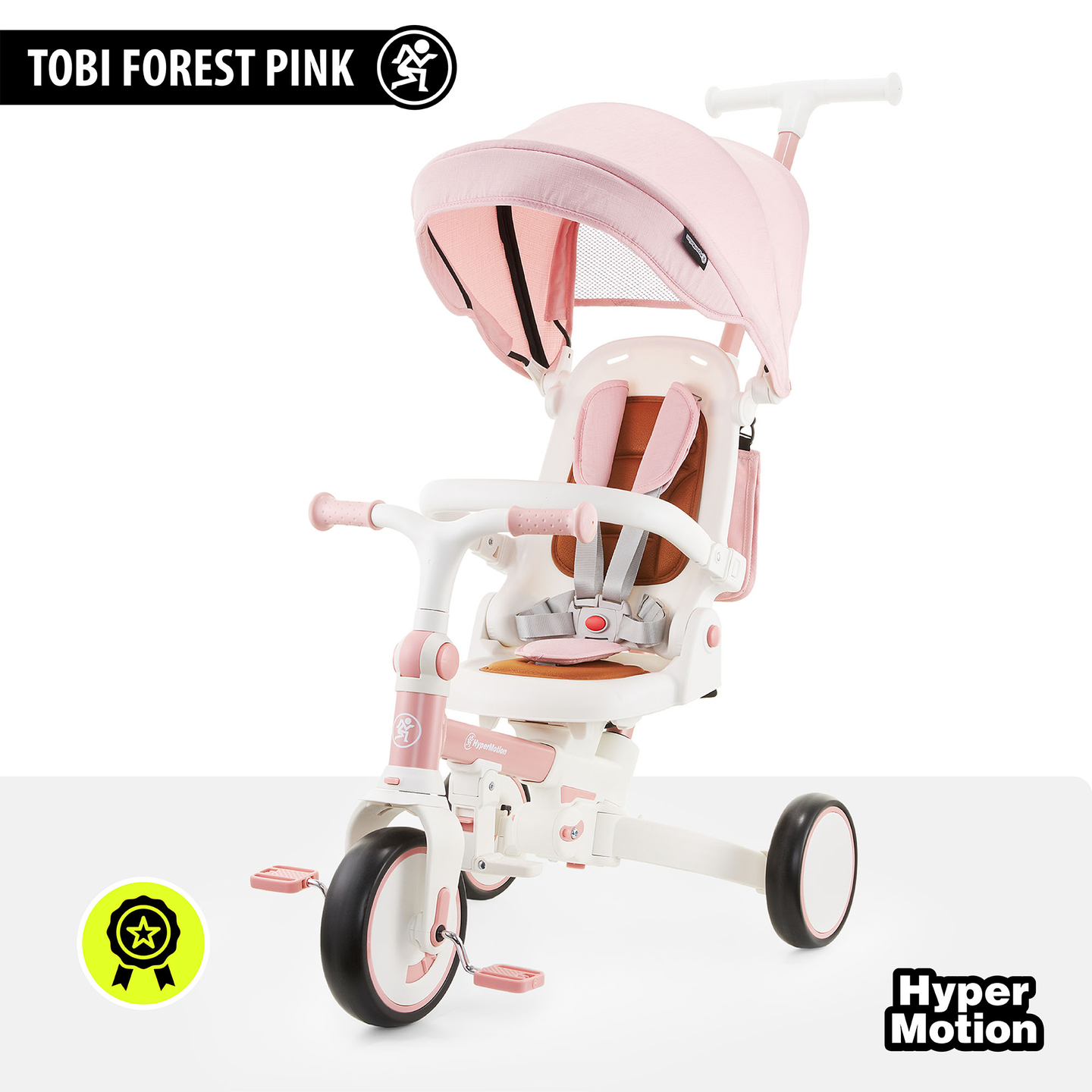Tricycle multifonctionnel 8 en 1 TOBI FOREST - rose