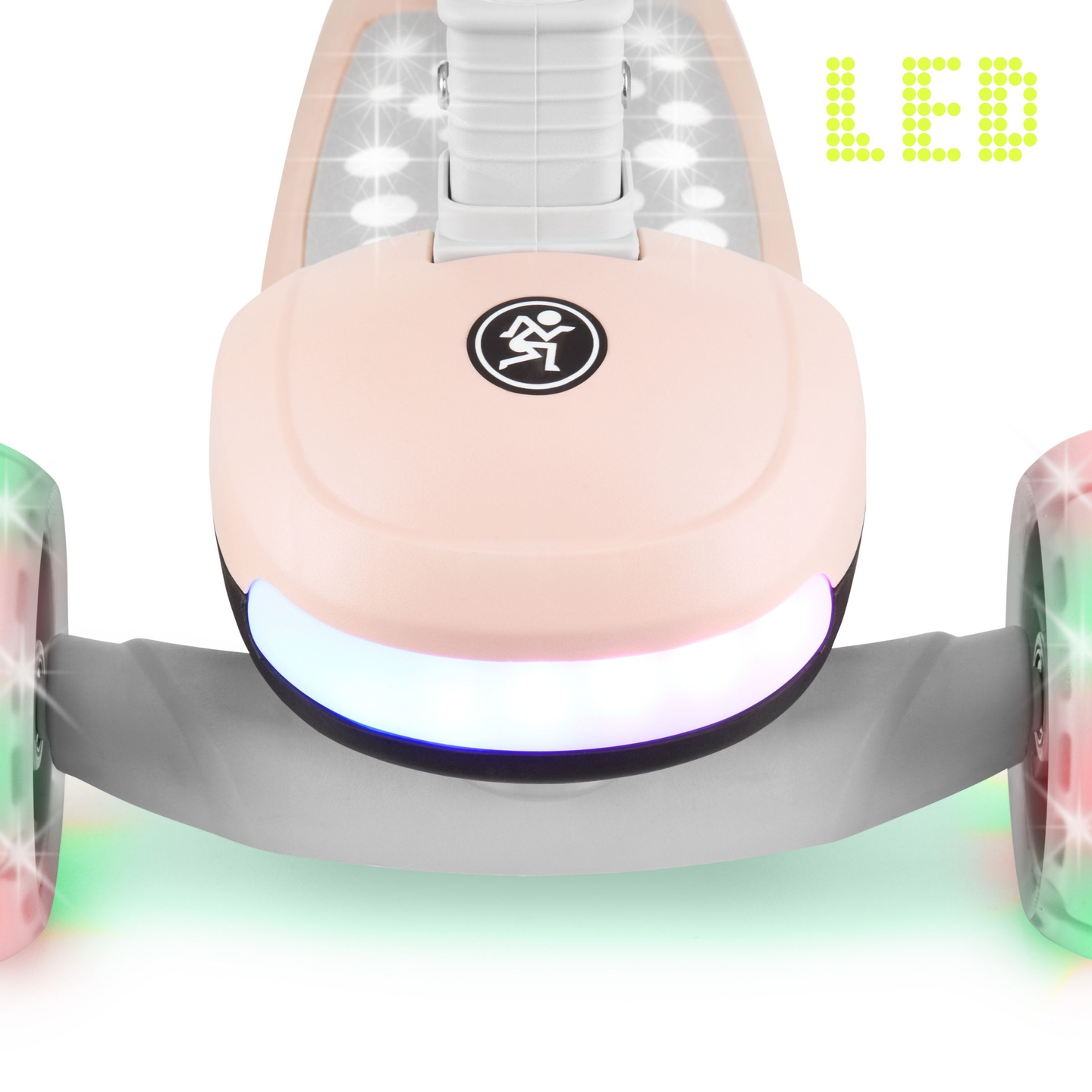 HyperMotion LUMI scooter d'équilibre 3-en-1 - plateforme éclairée et roues LED, couleur rose