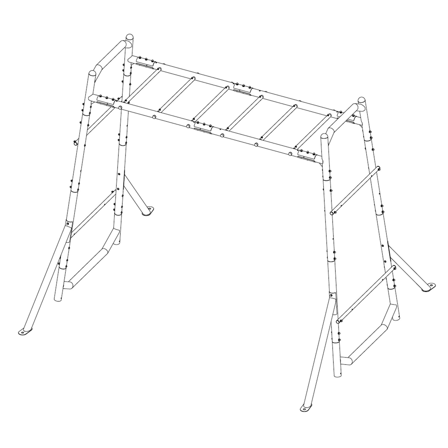 Échelle de gymnastique de jardin en métal