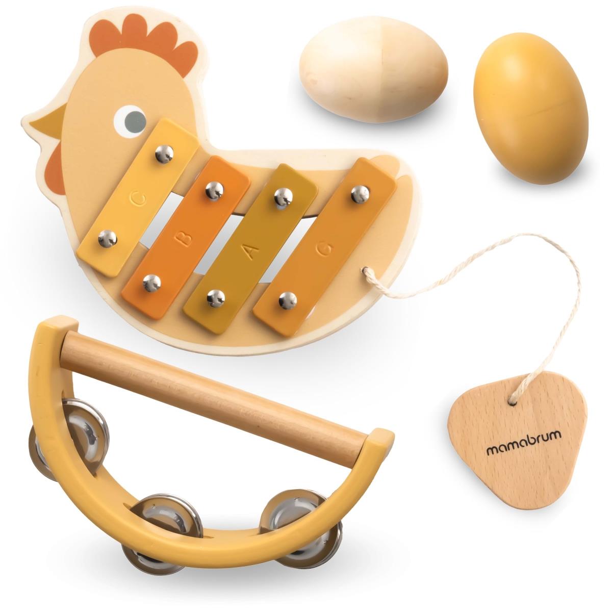 Jeu d'instruments avec motif de poulets