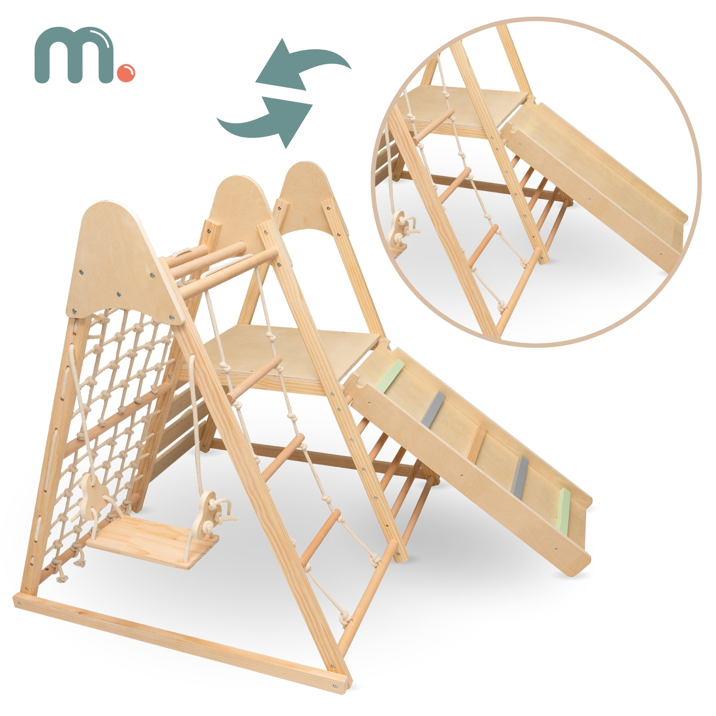 Aire de jeux en bois XL 5in1