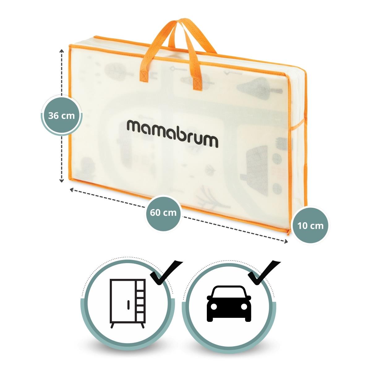 Tapis pliant double face en mousse 180 x 120 x 1cm - Charming Town/Sand Beige