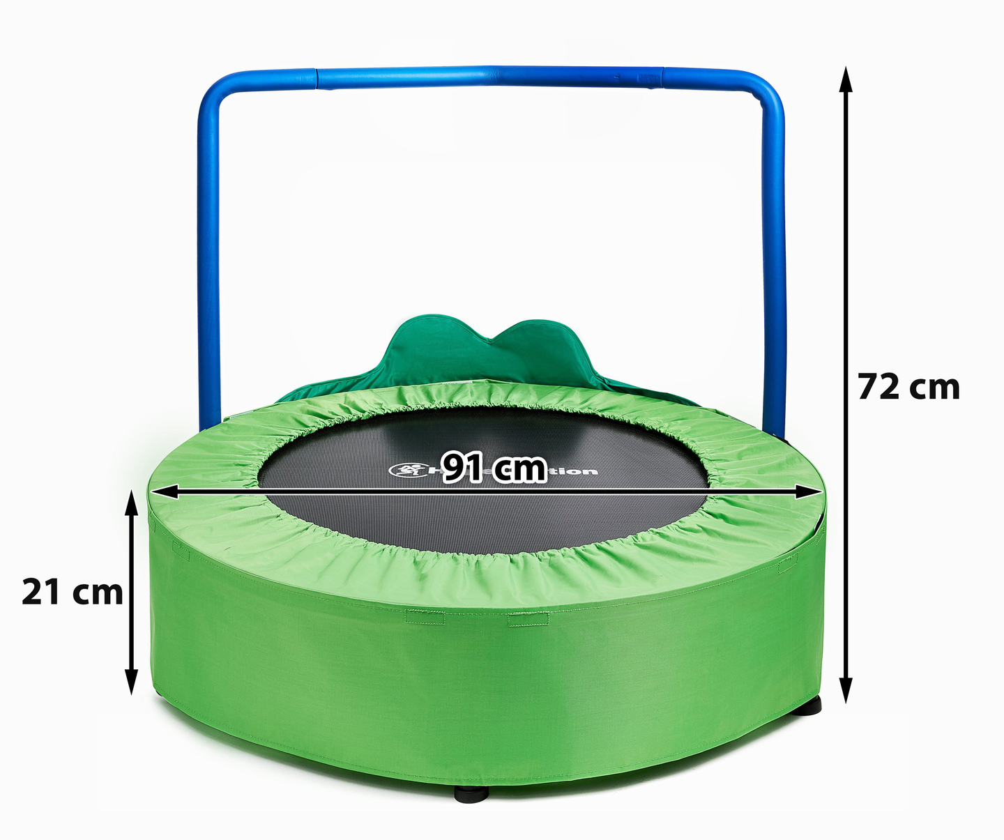 Grenouille - mini trampoline pour enfants - avec poignée - 50kg max - 91cm - pour la maison et le jardin