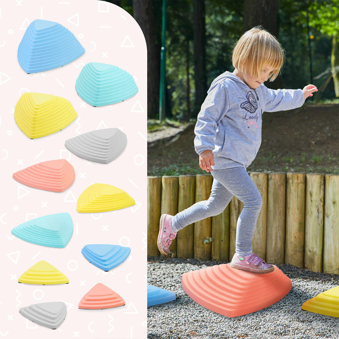 Pierres d'équilibre colorées - 11 pièces