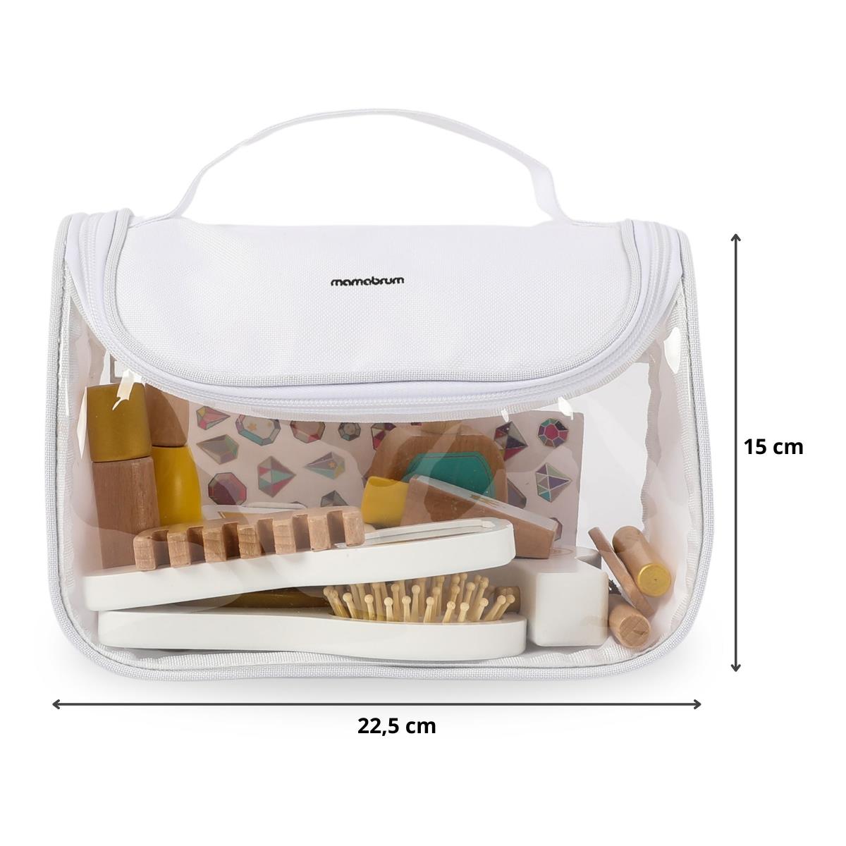 Set de maquillage pour enfants - trousse de maquillage + accessoires en bois, 15 pièces