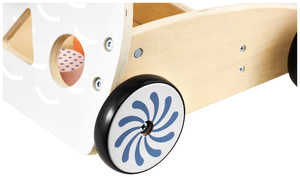 Marchette multifonctionnelle en bois - poussoir - poussette avec blocs - Hibou