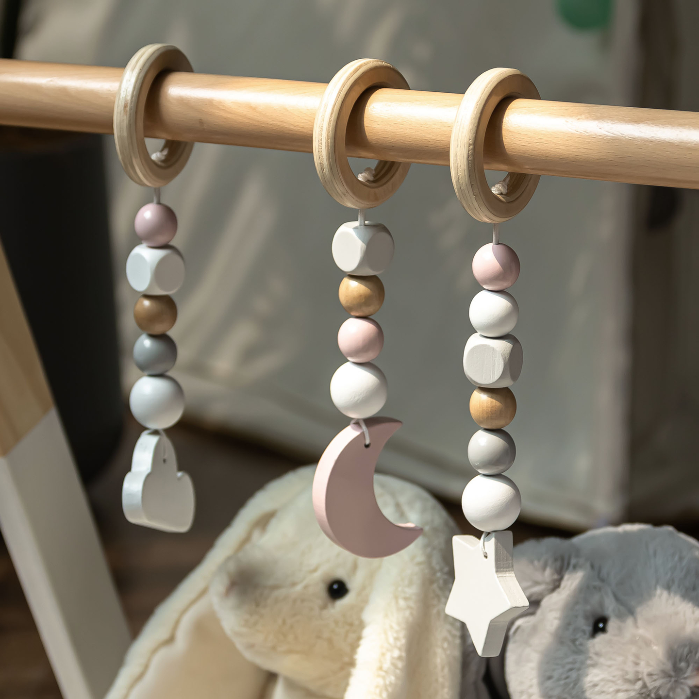 Support éducatif en bois Baby Gym - couleur blanche