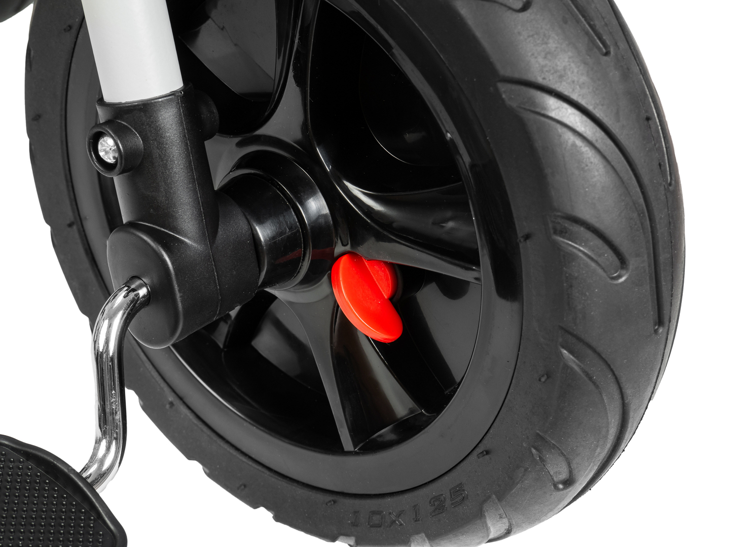 HyperMotion TOBI VECTOR tricycle - roues éternellement gonflables + barre de poussée. Couleur : gris clair.