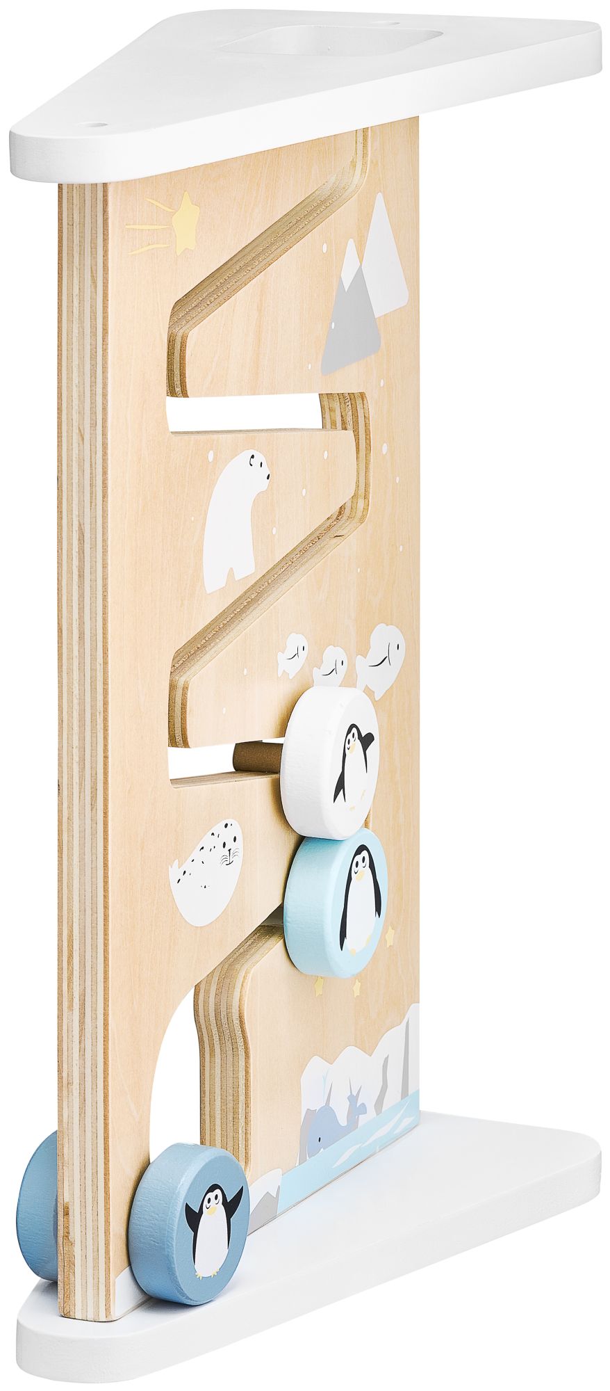 Planche de manipulation sensorielle en bois à deux faces