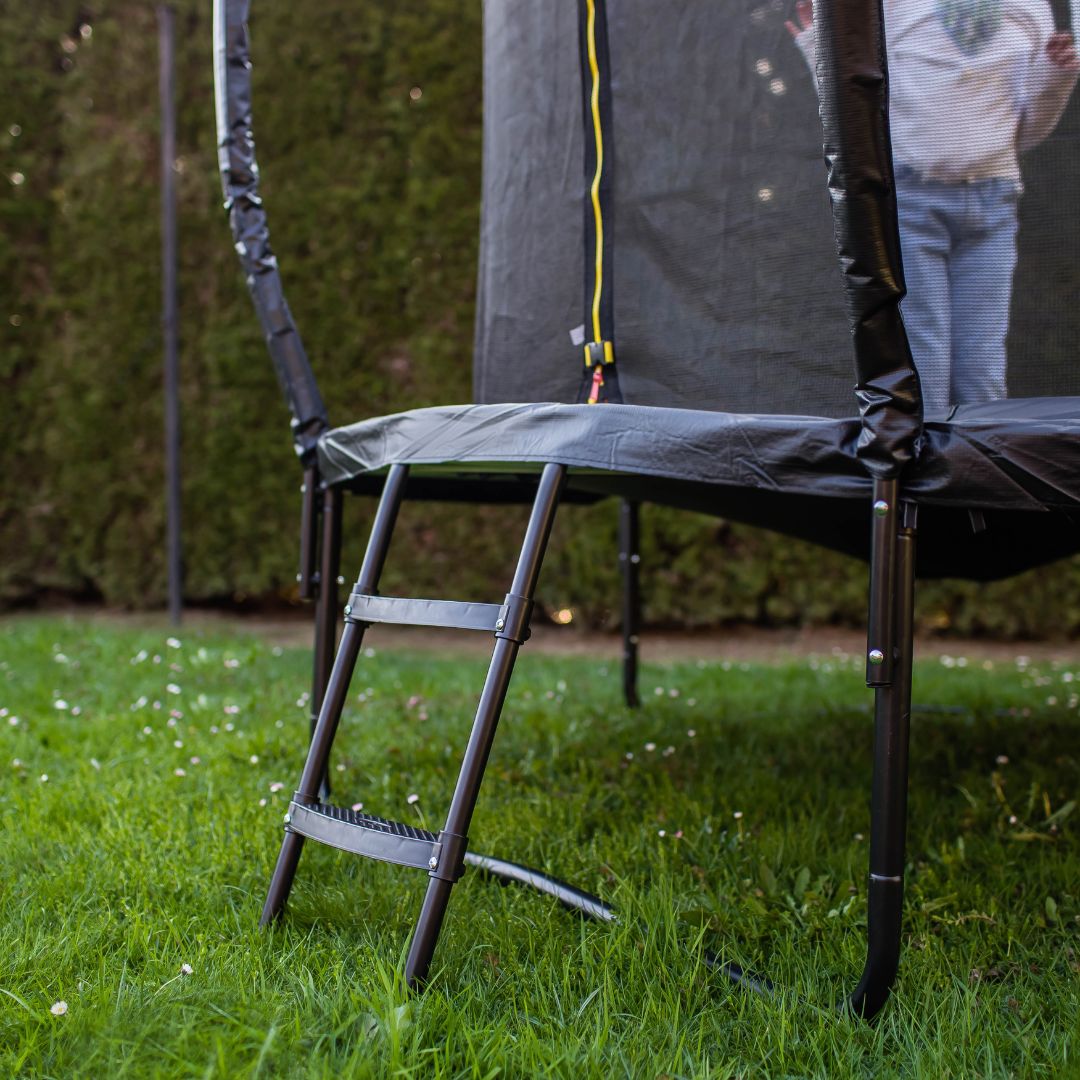 Trampoline de jardin pour enfants HyperMotion - 244 cm 8FT - avec échelle et filet intérieur - pour la maison et le jardin