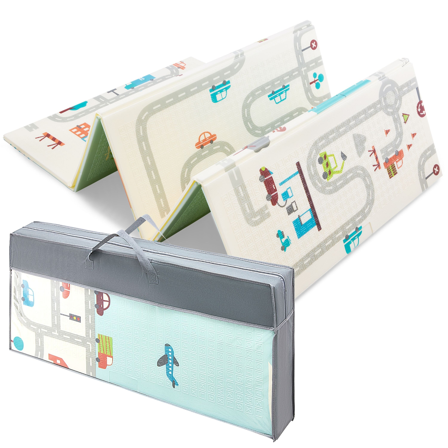 Tapis mousse double face XXL - pliable 1 CM (montagne et route)