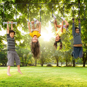 Course d'obstacles Ninja pour enfants - HyperMotion slackline set - 7 obstacles