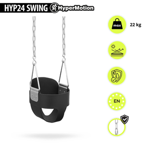 Balançoire à chaîne HyperMotion pour jeunes enfants avec dossier haut