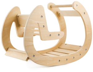 Rocker Montessori pour aire de jeux en bois - bois naturel - à partir de 12 mois.