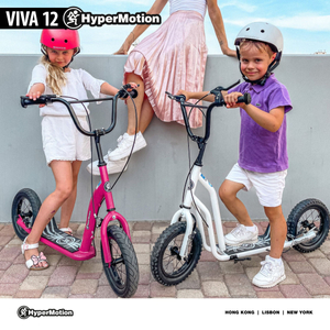 Scooter HyperMotion VIVA 12 (roues gonflables de 30 cm) - Blanc