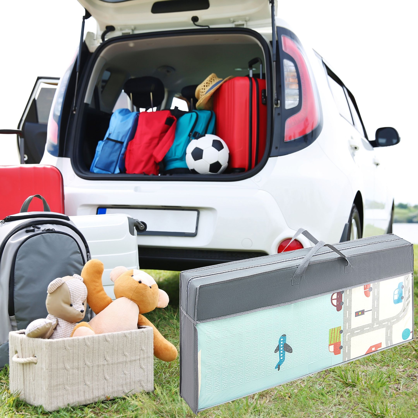 Tapis mousse double face XXL - pliable 1 CM (montagne et route)