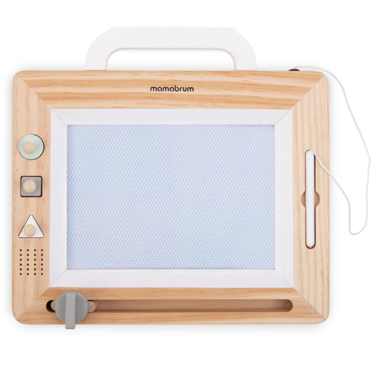 Album en bois avec tampons - planche à dessin