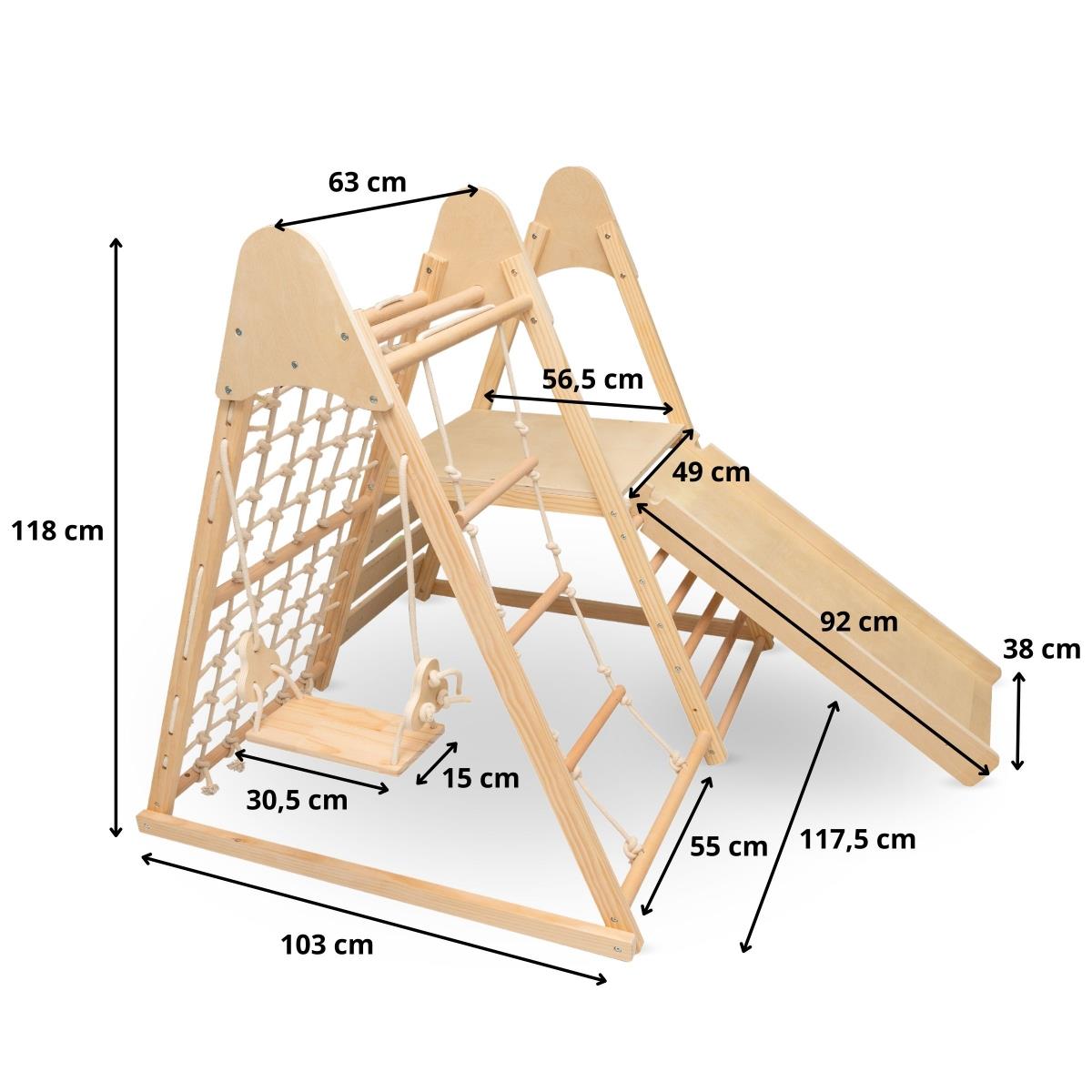 Aire de jeux en bois XL 5in1
