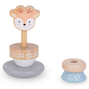 Ensemble de jouets en bois - entrelacs colorés, pyramide Deer, trieur Penguin