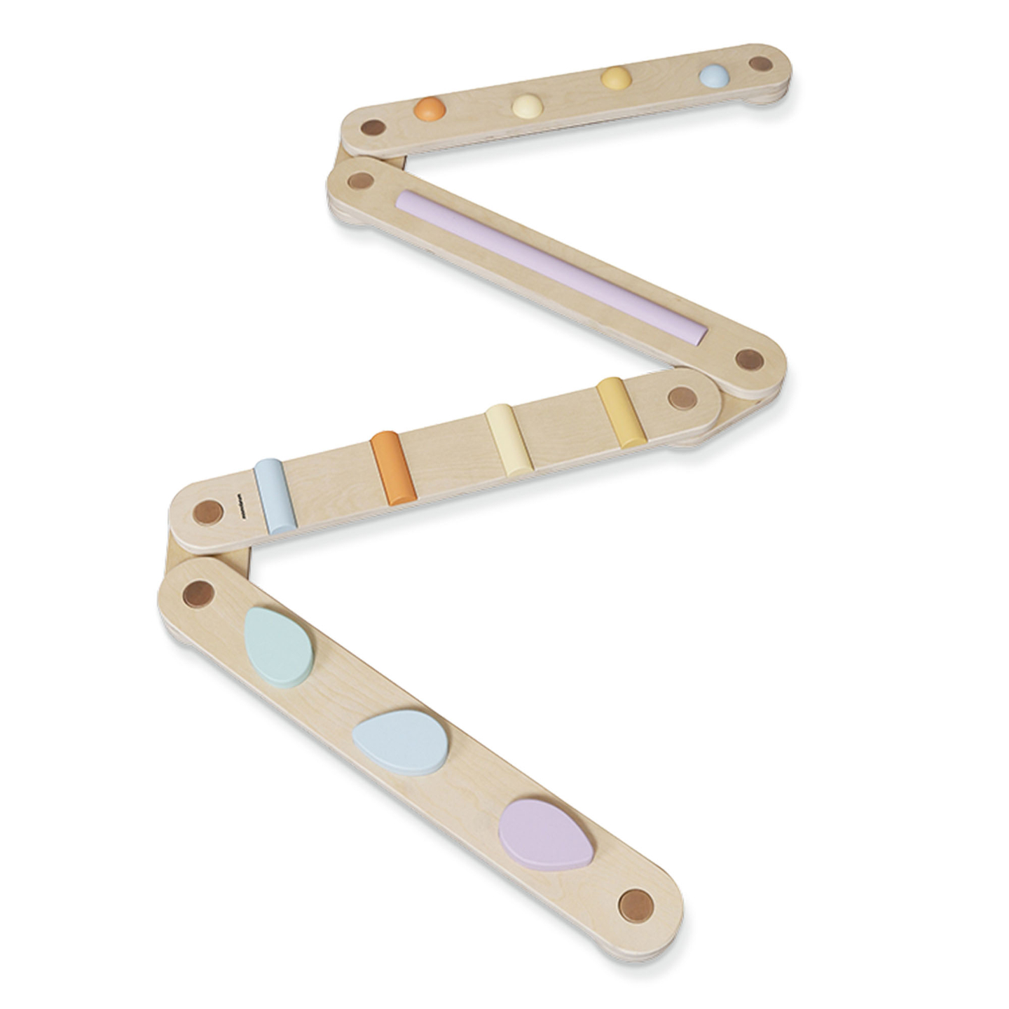 Grand parcours sensoriel en bois - piste d'équilibre - 9 éléments