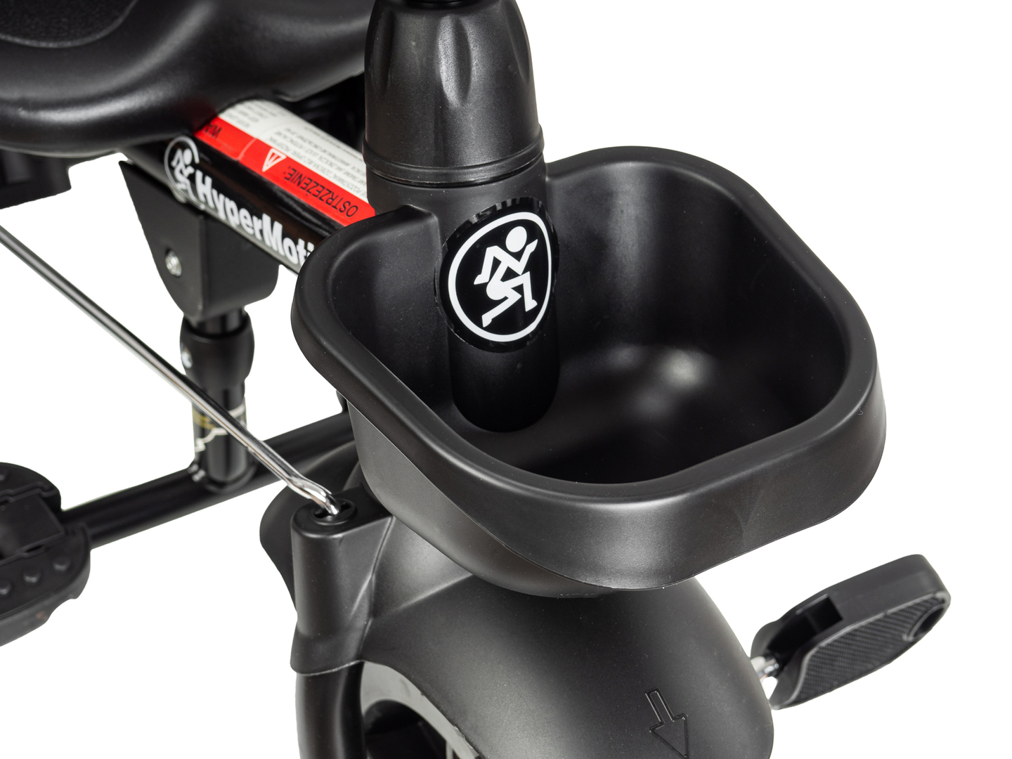 HyperMotion TOBI VECTOR tricycle - roues gonflables éternelles + barre de poussée. Couleur : noir.