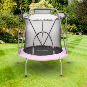 trampoline 167cm avec filet de sécurité - pour enfants 3-8 ans - maison et jardin