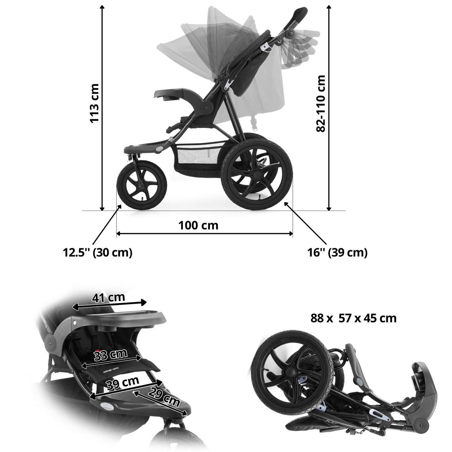 Poussette pour bébé+space0m+ Moby-System MOUNTAIN